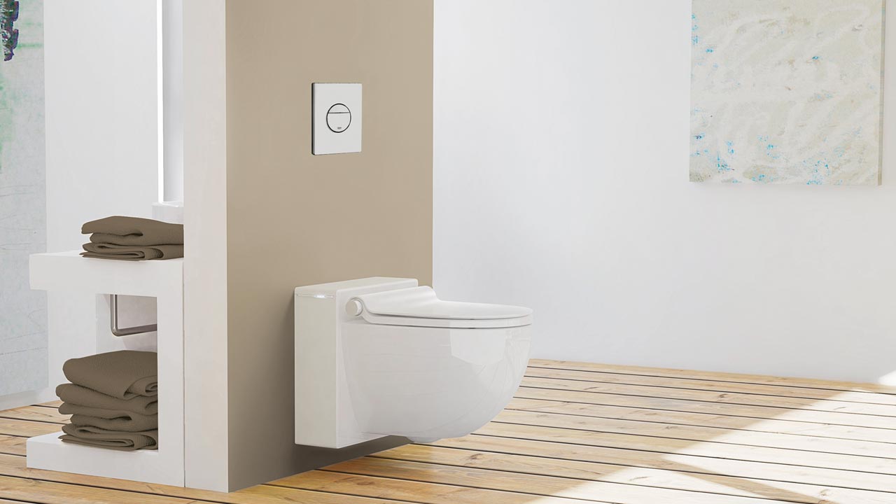 Нова генерация тоалетна с вградено душ биде от Grohe