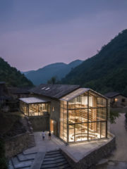 Capsule Hotel in a Rural Library, Atelier TAO+C